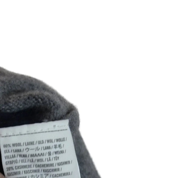 Abercrombie & Fitch Men's Rugby Wool Sweater Size Medium Fits Small Navy Grey - Picture 7 of 7